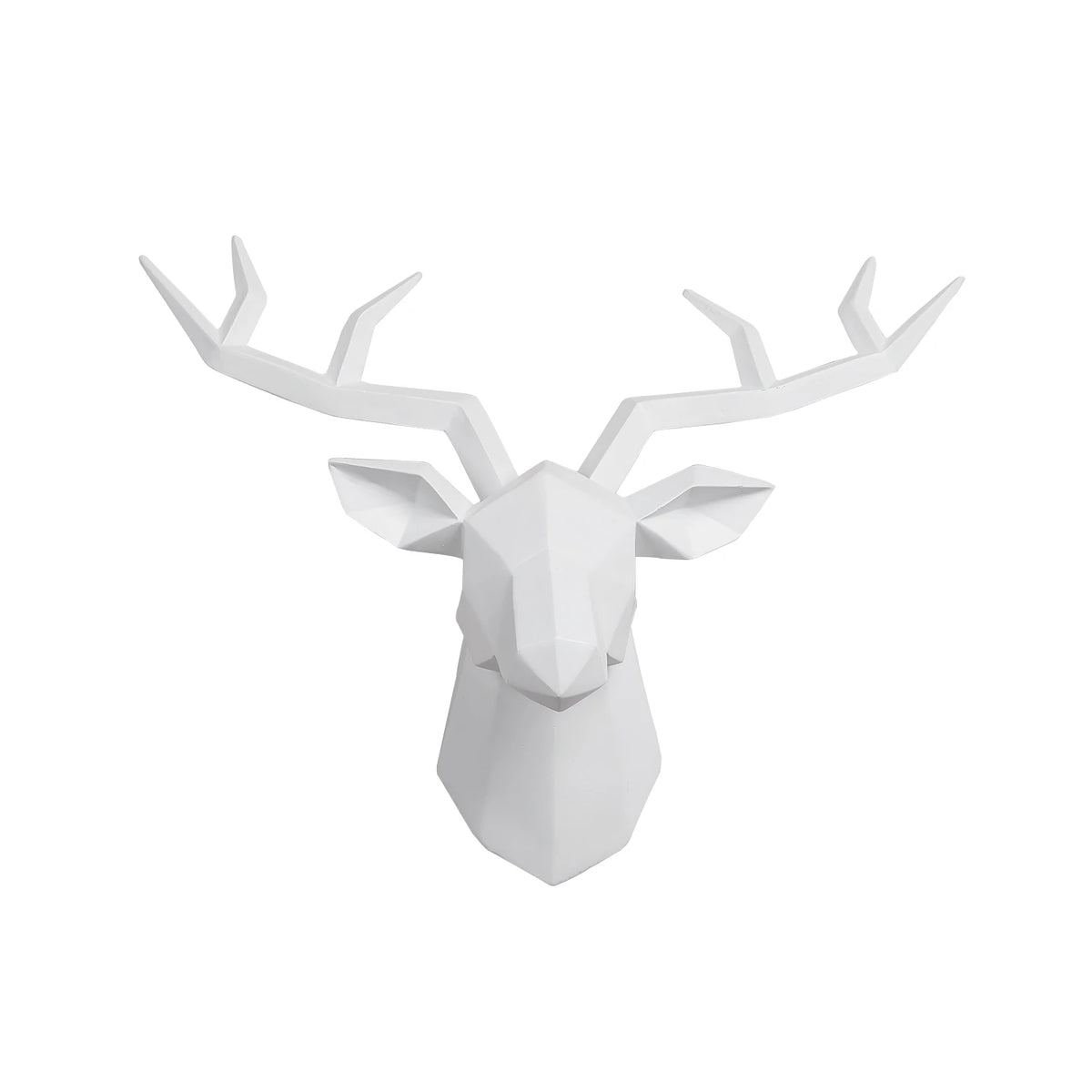 Deer Head Sculpture Animal Statue Figurines Wall Hanging Creative Elk  Art Antlers Statuette for Office Decoration Wall Mount