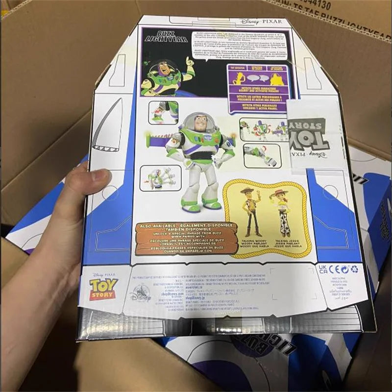 30cm Toy Story Buzz Lightyear Spacecraft Sound Model Buzz Lightyear Action Figure Doll Desktop Collection Birthday Gift