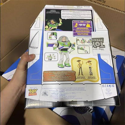 30cm Toy Story Buzz Lightyear Spacecraft Sound Model Buzz Lightyear Action Figure Doll Desktop Collection Birthday Gift