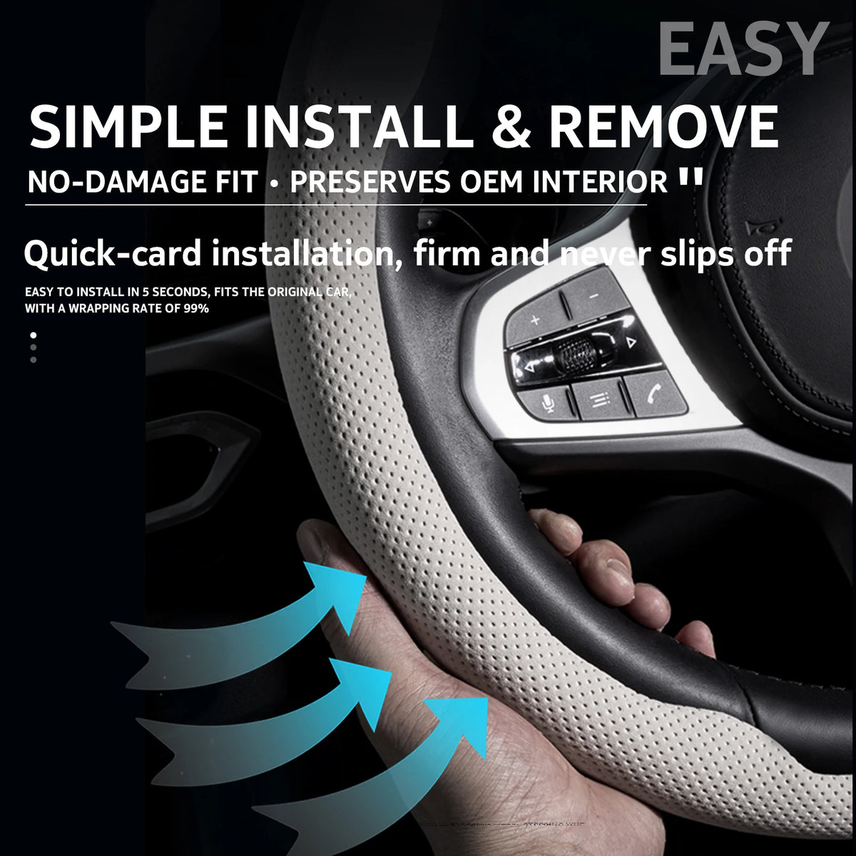 2026 Suitable For PORSCHE Cayenne Macan 911 Panamera Taycan 718 Luxury High Quality Nappa Leather Car Steering Wheel Cover