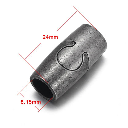 Stainless Steel Magnetic Clasp Hole 6mm 8mm Leather Cord Clasps Magnet Lace Buckle DIY Jewelry Making Bracelet Supplies
