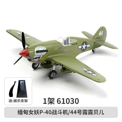 1/48 Chinese Flying Tigers P40 Fighter Jet Glue Free World War II Aircraft Model