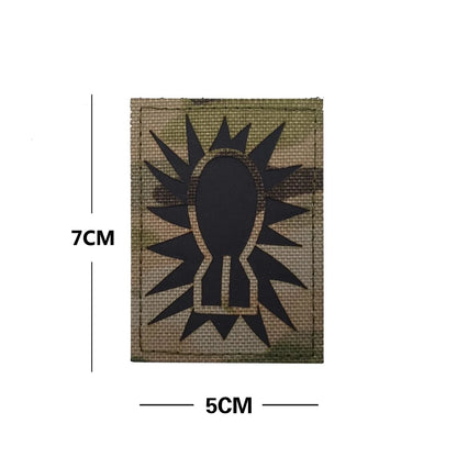 Outdoor Bag Accessories EOD English Pattern Embroidery + Reflective PVC Armband Morale Backpack Hook and Loop Patch