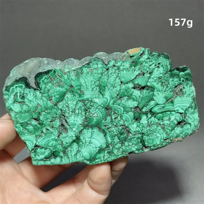 5A+ Natural Malachite Mineral Raw Stone Slice Home Office Feng Shui Decoration Therapy Spiritual Meditation Gem