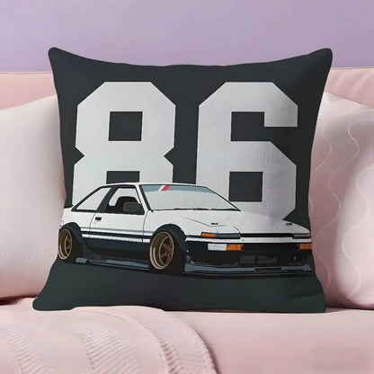Classic retro car AE86 Pillow Case Pillowcase Ultra Soft Skin Friendly Fabric Cloud Like Comfort & Concealed Zipper