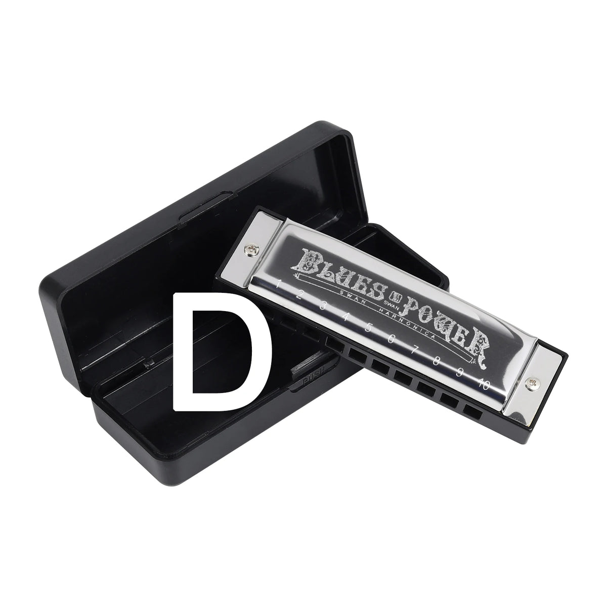 Diatonic Blues Harmonica 12 Keys Available Mouth Organ Harmonica10 Hole 20 Tone Diatonic Harp with Case for Student Teacher Gift