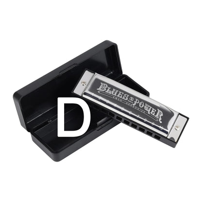 Diatonic Blues Harmonica 12 Keys Available Mouth Organ Harmonica10 Hole 20 Tone Diatonic Harp with Case for Student Teacher Gift