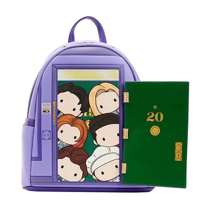 New Loungefly Beauty and The Beast Belle Stained Glass Portrait Mini Backpack Wallet