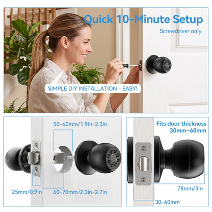 Tuya Smart Bluetooth Fingerprint Lock Smart Life Control Passcode Unlock Electronic Digit Home Intelligent Security System