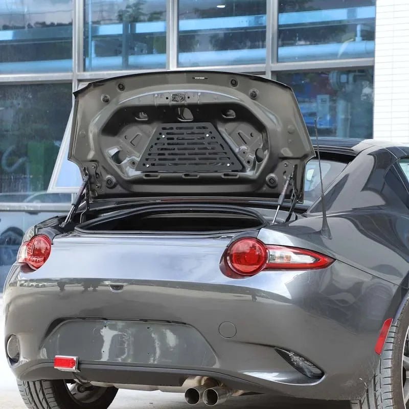 For Mazda MX-5 2016-2023 Black Aluminum Alloy Trunk Bag Rack Tail Box Storage Board Car Modification Accessories
