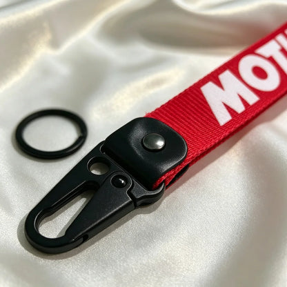 Motul Keychain Forged Metal on Leather Motorcycle Key Chain for Yamaha Suzuki Honda Kawasaki Ktm