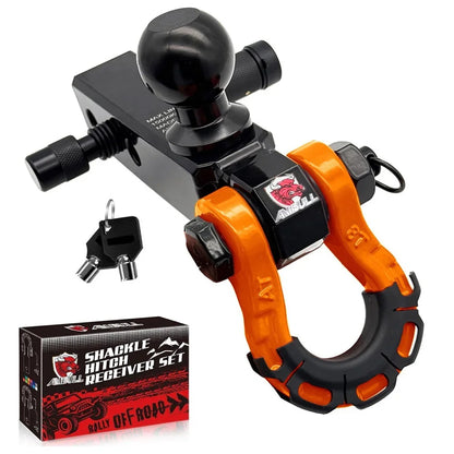 Trailer Hitch Receiver 3-Hole Trailer Hook 8T Tow Hook with Trailer Ball Mount with Fits for 2 inch Towing Kit for Trucks Jeeps