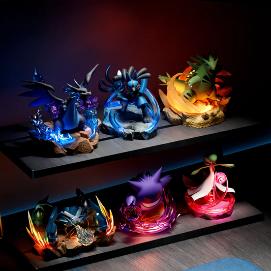 Pokemon Anime Action Figure Mega Charizard X Metagross Gardevoir Lucario Luminous Effect Collectibles Model Toy Birthday Gift