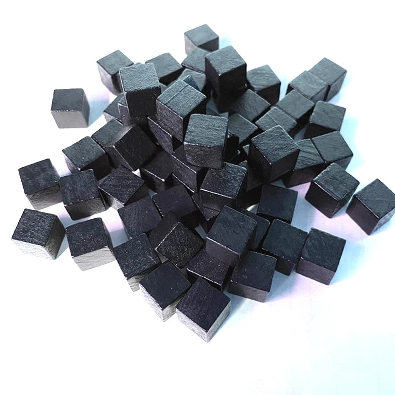 100Pcs/lots 14colors 10mm Cube Wood Cubes Colorful Dice Chess Pieces Right Angle For Token Puzzle Board Games Early Education