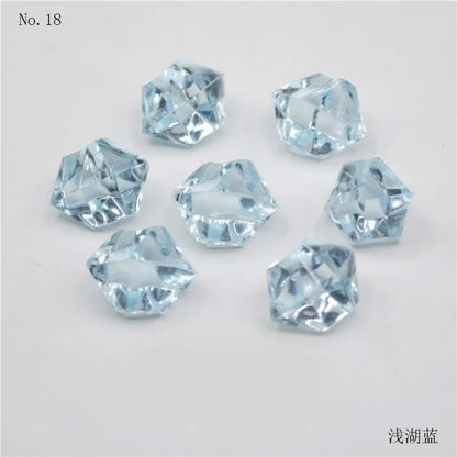 100Pcs 11*14mm Crushed Diamond Ice Crystal Clear Plastic Rocks Fake Diamonds Clear Acrylic Gems  for Decor Photography Prop