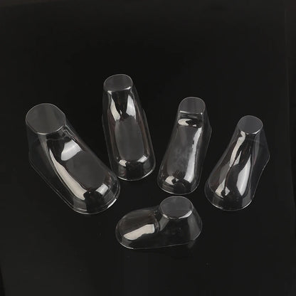 10PCS Clear PVC Child Booties Showcase Support Frame Feet Plastic Shoe Mold Baby Shoe Stretcher Socks Display Stand