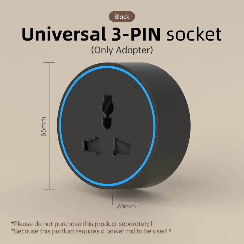 Track Socket With Switch High-end Quality Wall Power Outlet EU UK US FR Standard Universal Home Kitchen Bathroom Office Sockets
