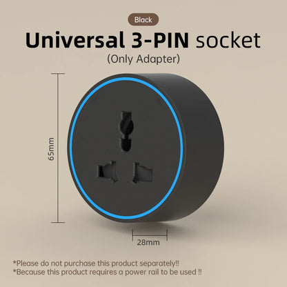 Track Socket With Switch High-end Quality Wall Power Outlet EU UK US FR Standard Universal Home Kitchen Bathroom Office Sockets