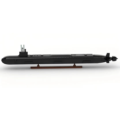 MOC 1115PCS Virginia Class Submarine Building Blocks Set Military Model Brick Toy Holiday Gift Adults Teens Compact Packaging