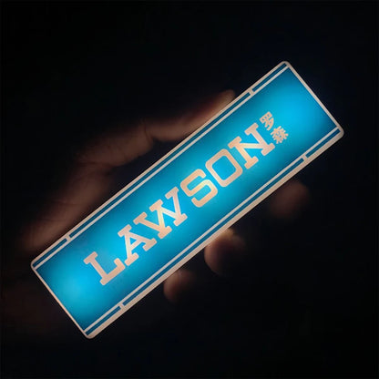 Magnetic Family Mart Hand Touch LED Refrigerator Sticker Lawson Convenience Store Luminous USB Fridge Stickers Home Decoration