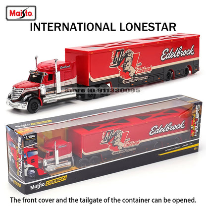Maisto 1:64 MACK Anthem 2019 FORD LoneStar Transport Casting Manufacturing Trailer Model Simulation Model Alloy Car Collection
