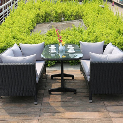 Outdoor Sofa Leisure Set, Garden Terrace Chair, Courtyard Balcony Double , -Woven Outdoor Imitation Rattan Sofa