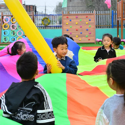 Rainbow Parachute Knock Gopher Multiplayer Interactive Hide Seek Outdoor Children Group Game Leisure Party Toy Gift Adults kids