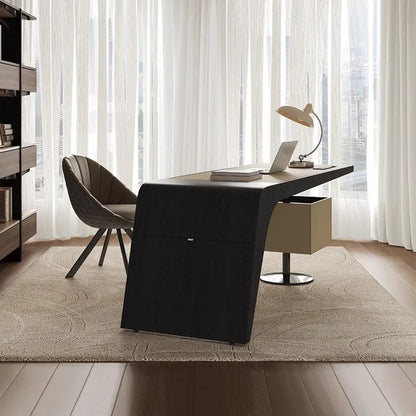 Italian Minimalist Office Desks Modern Luxury Designer Study Executive Office Desk Boss Desk High-end Commercial Furniture FYOD