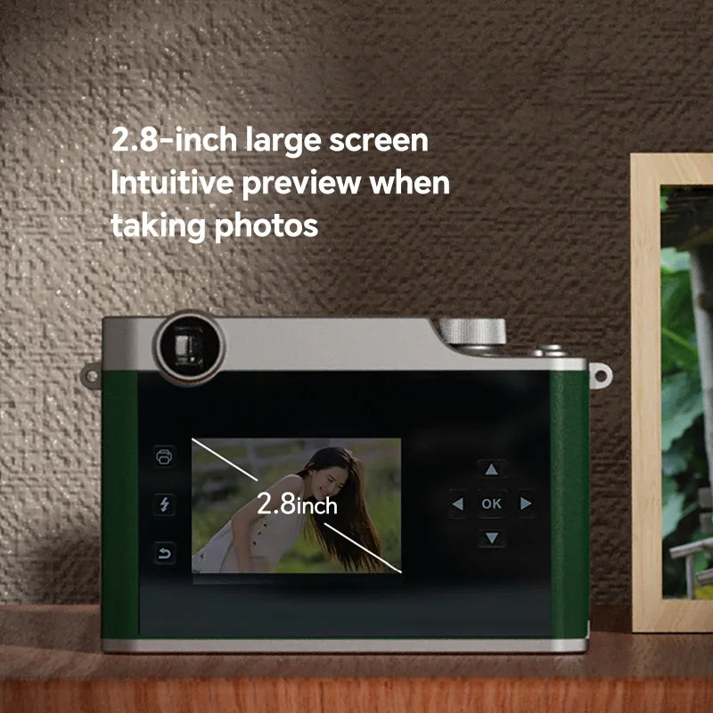 HPRT Z3 Hybrid Instant Camera Bluetooth Photo Printer 2.8" LCD Dye-Sublimation Retro Aesthetic Journaling Gift for Girls