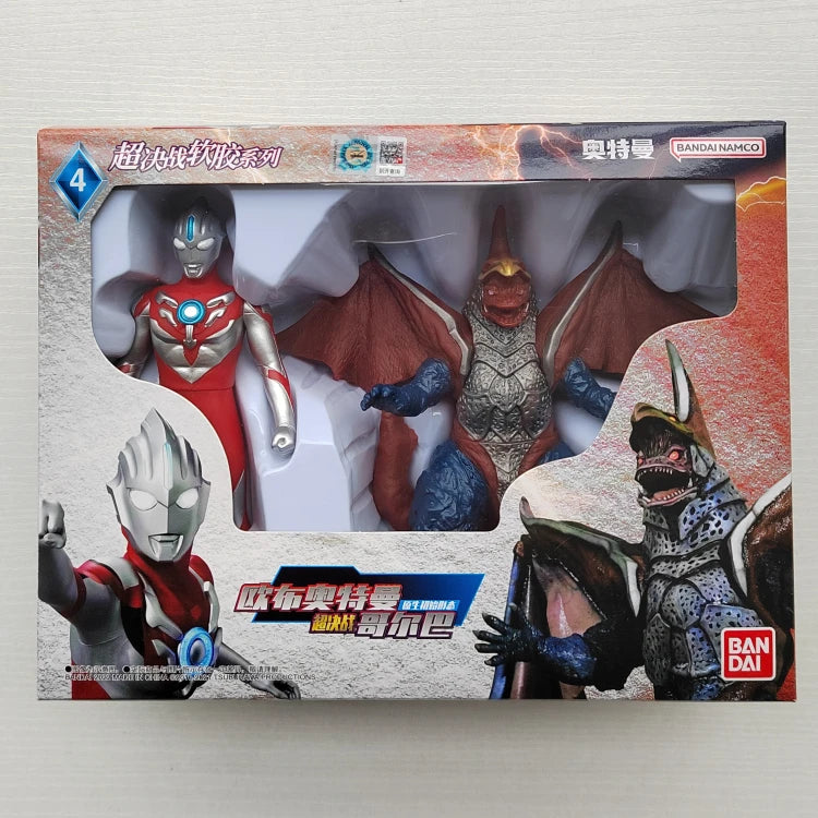 Bandai Original Ultraman TrigaTiga Galaxy Dynasel Vin Super Showdown Monster Golbadada Set Box Soft Plastic Doll Children's Gift