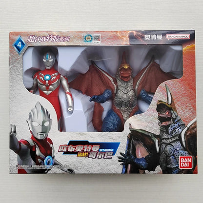 Bandai Original Ultraman TrigaTiga Galaxy Dynasel Vin Super Showdown Monster Golbadada Set Box Soft Plastic Doll Children's Gift