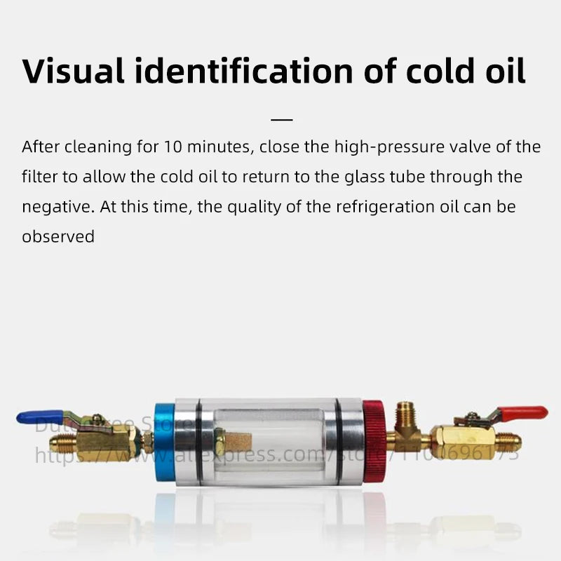 Automotive Air Conditioning Refrigeration Oil Filtration Analyzer Refrigerant Oil Replacement Tool Purity Detection Purifier