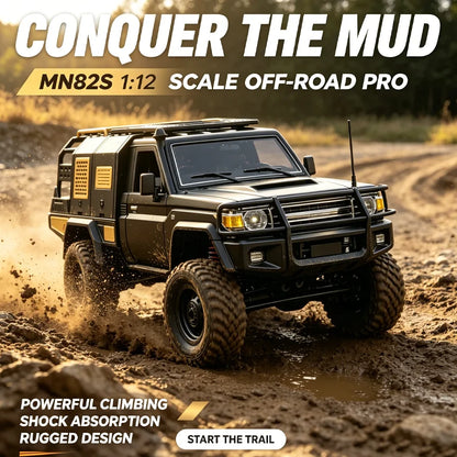 1/12 MN82S 4WD RC Crawler Car 2.4G Remote Control Off-road Vehicle Simulation Climbing Truck Toys For Boys Adults Holiday Gifts