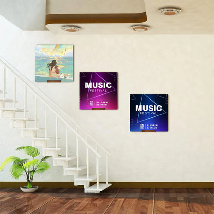 6pcs Wall Mount Wood Vinyl Record Shelf Small Record Holder Display Shelf Vinyl Record Shelves Record Album Display Holders