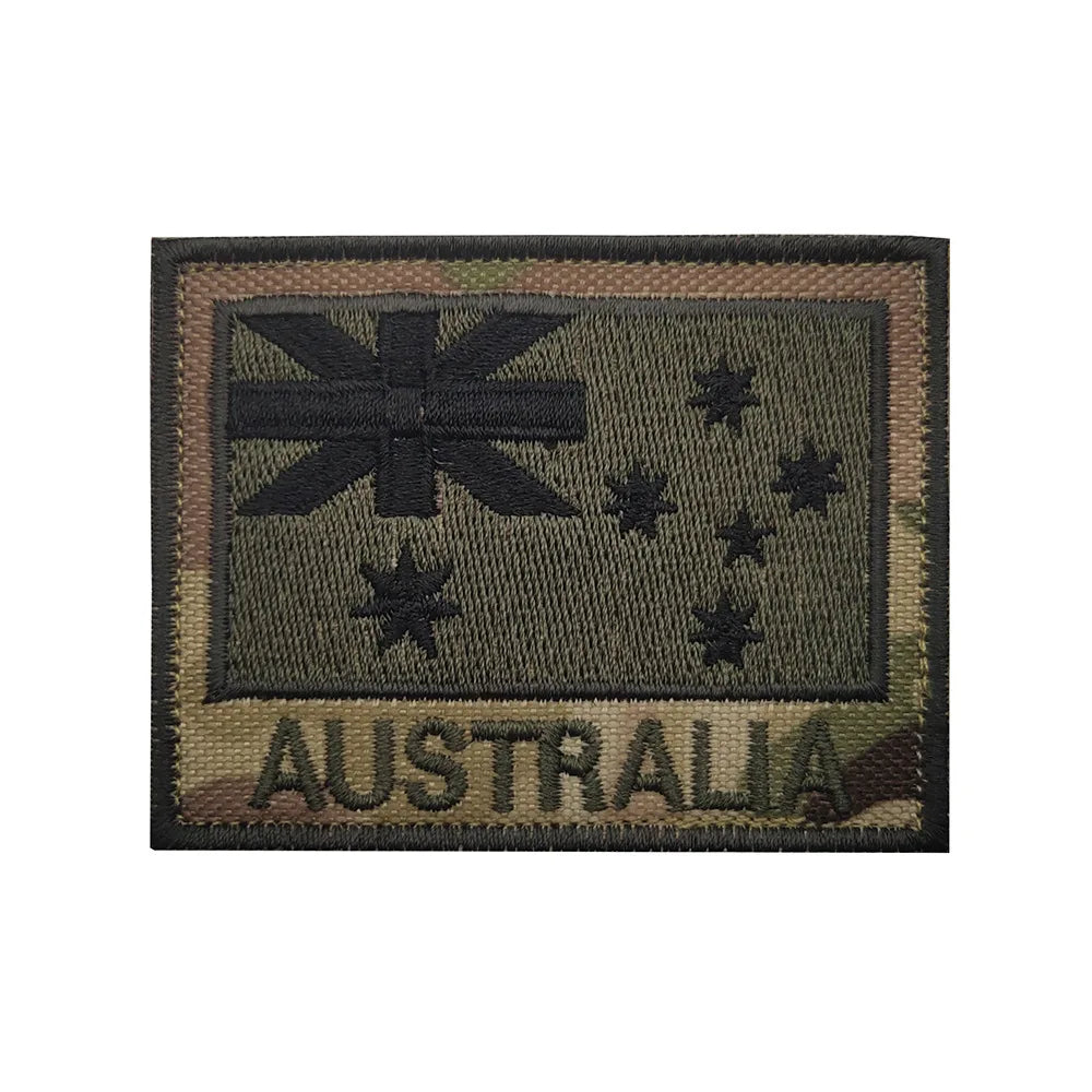 Australia Flg Australia Flag PVC Embroidery Armband Velcro Morale Badge Backpack Patch Stick on clothes backpacks
