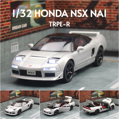 1/32 Honda Acura NSX NA1 JDM Racing Toy Car For Kid Diecast Vehicle Miniature Model Pull Back Sound Light Collection Gift Boys
