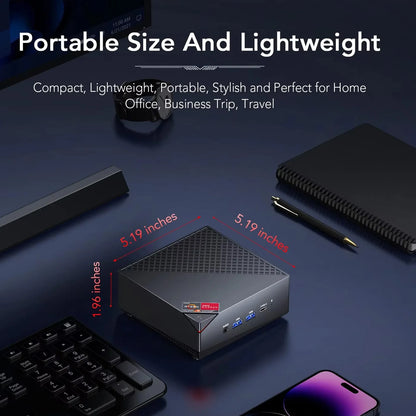 KAMRUI MINI PC R7 7730U Dual Channel 32GB DDR4 512GB SSD Win11pro WiFi6 BT5.2 Triple 4K Display Desktop Computer for Office Home