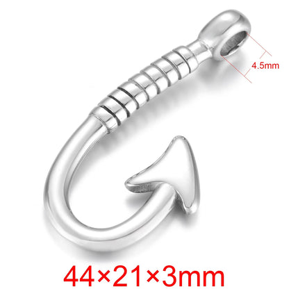 Stainless Steel Hooks Pendant Bracelet Clasp Fishhook Jewelry Making Findings Charms DIY Supplies Accessories Wholesale