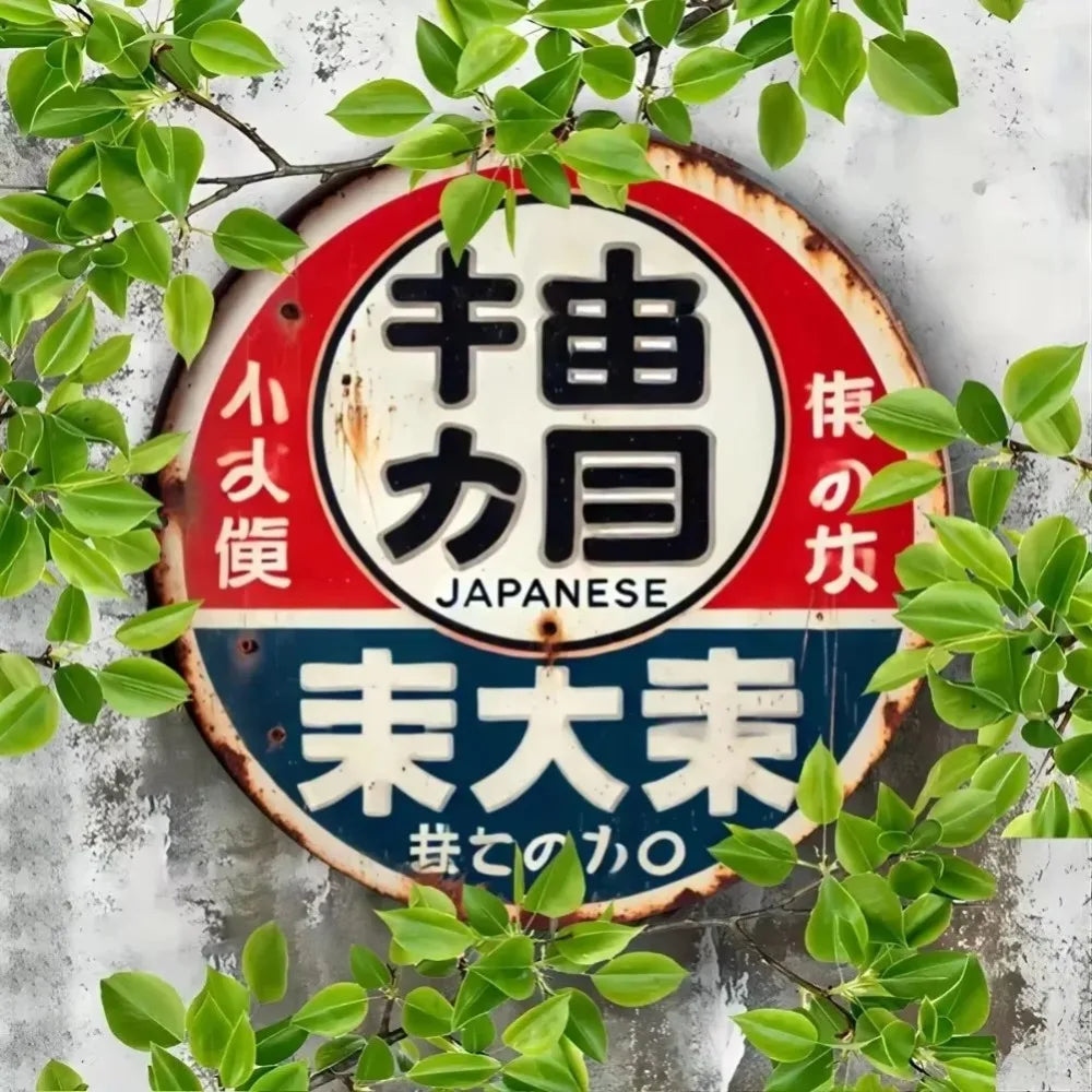 EdoFoil Japanese Sign - Durable All-Weather Decor for Home & Parties, Elegant Japanese Art Gift