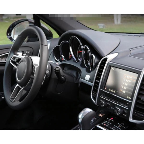 AC34-For-Porsche Cayenne 958 2011-2018 Silver Car Dashboard Meter Ring Covers Trim Interior Decoration