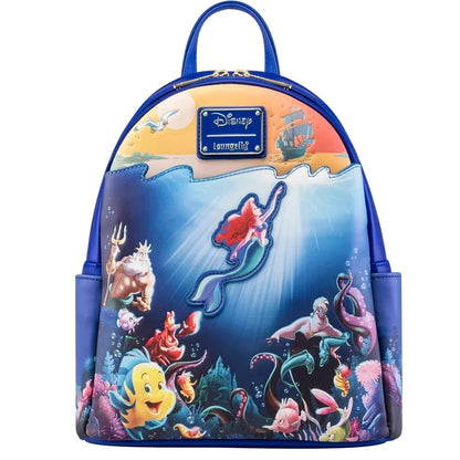 15 Styles Loungefly Disney Princess Series Manga Style Animated Collage Collection Mini Backpack