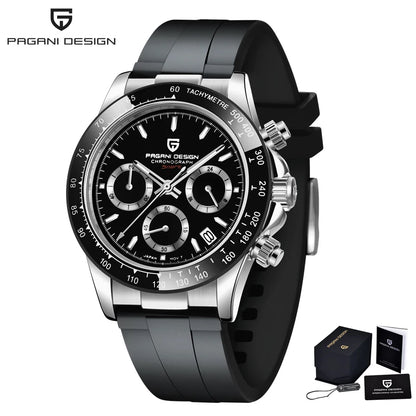 PAGANI Design PD1644 Men Quartz Watches Top Brand Luxury Sports Sapphire Stainless Steel Waterproof Chronograph Reloj Hombre