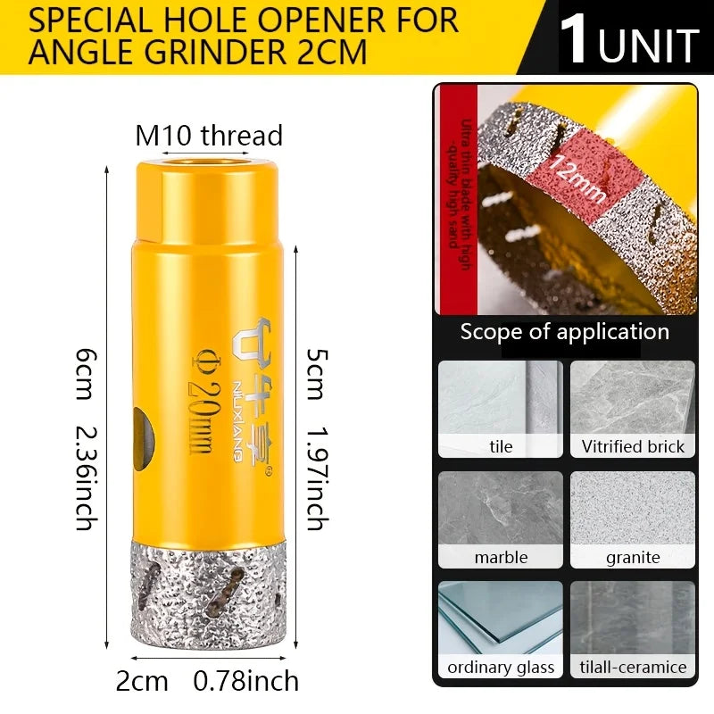 Diamond Drill Bits Set Ceramic Tile Hole Saw with Position Drill for Glass Marble Granite Stone Porcelain