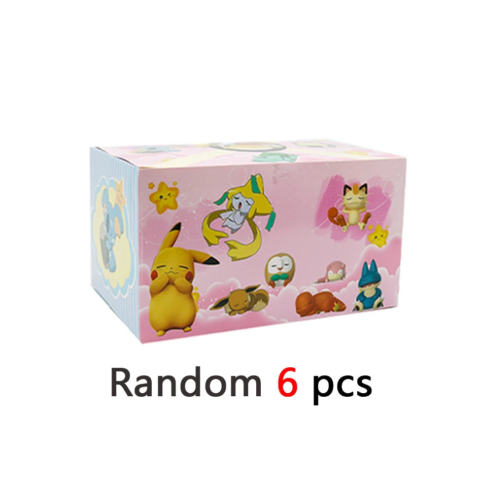 Anime Pokémon Blind Box Model Figure 1-12 Pcs Pikachu Sleep Series Interior Hand Sleeping Position Toys Gift for Sfriends