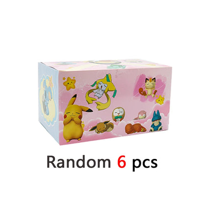 Anime Pokémon Blind Box Model Figure 1-12 Pcs Pikachu Sleep Series Interior Hand Sleeping Position Toys Gift for Sfriends