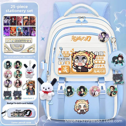 Demon Slayer large capacity cartoon elementary school backpack for boys and girls itabag Nezuko collaboration