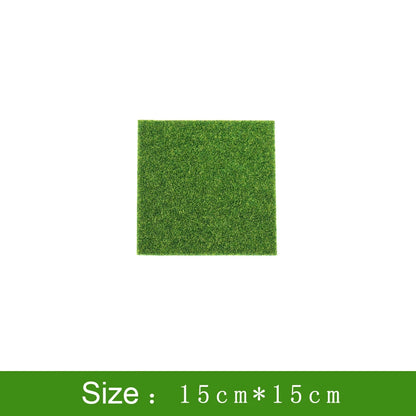 15/30/50cm Quadrate Fairy Garden Grass Mat Green Artificial Lawn Turf Carpet Fake Sod Garden Moss For Dollhouse Decal Toy House