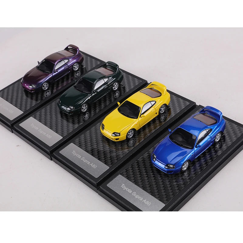 LCD 1:64 Supra A80 Alloy Model Car Can Open The hood