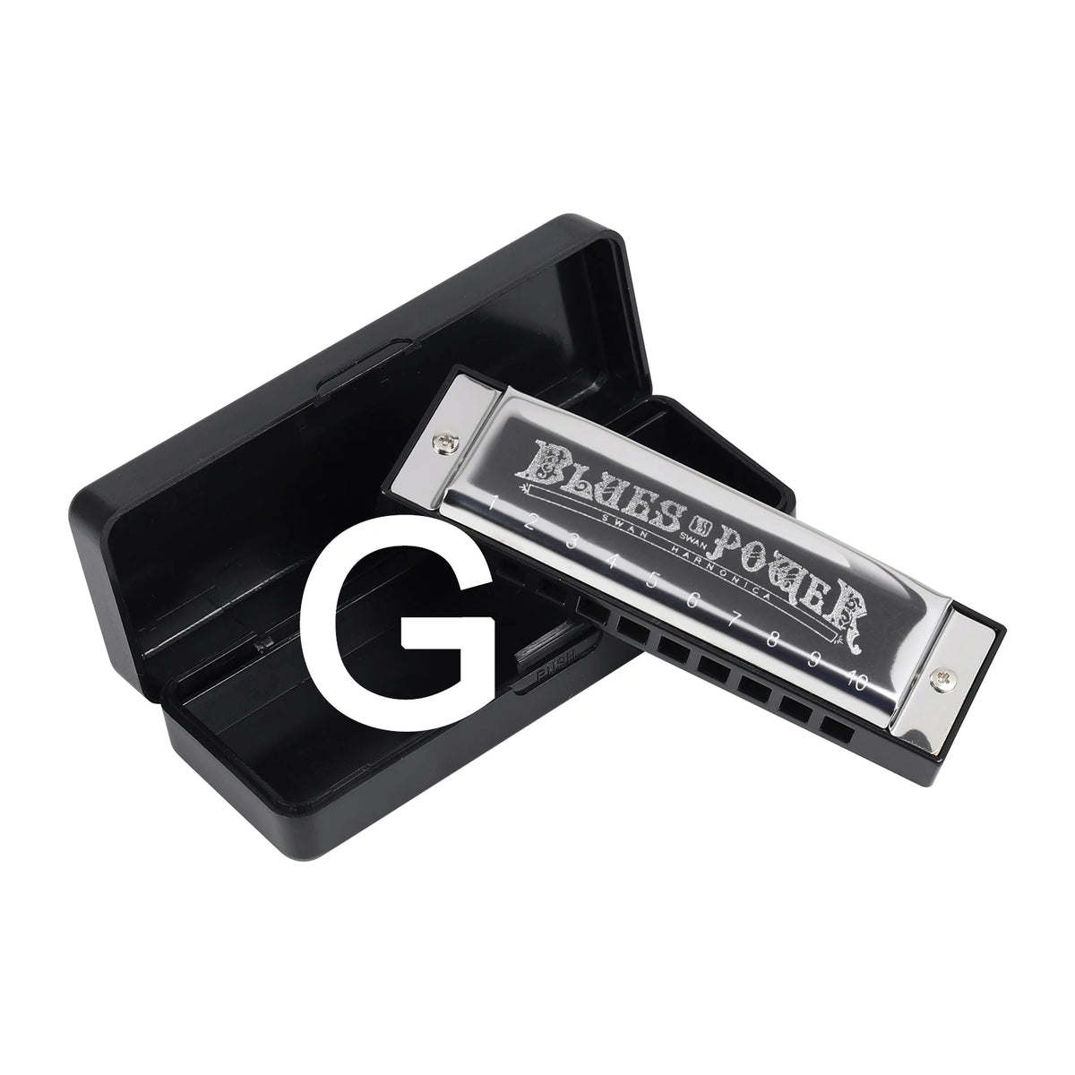 Diatonic Blues Harmonica 12 Keys Available Mouth Organ Harmonica10 Hole 20 Tone Diatonic Harp with Case for Student Teacher Gift