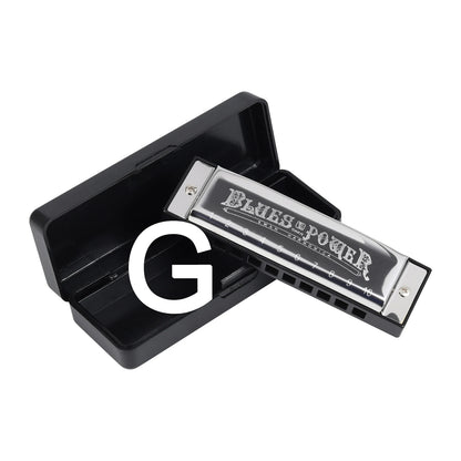 Diatonic Blues Harmonica 12 Keys Available Mouth Organ Harmonica10 Hole 20 Tone Diatonic Harp with Case for Student Teacher Gift